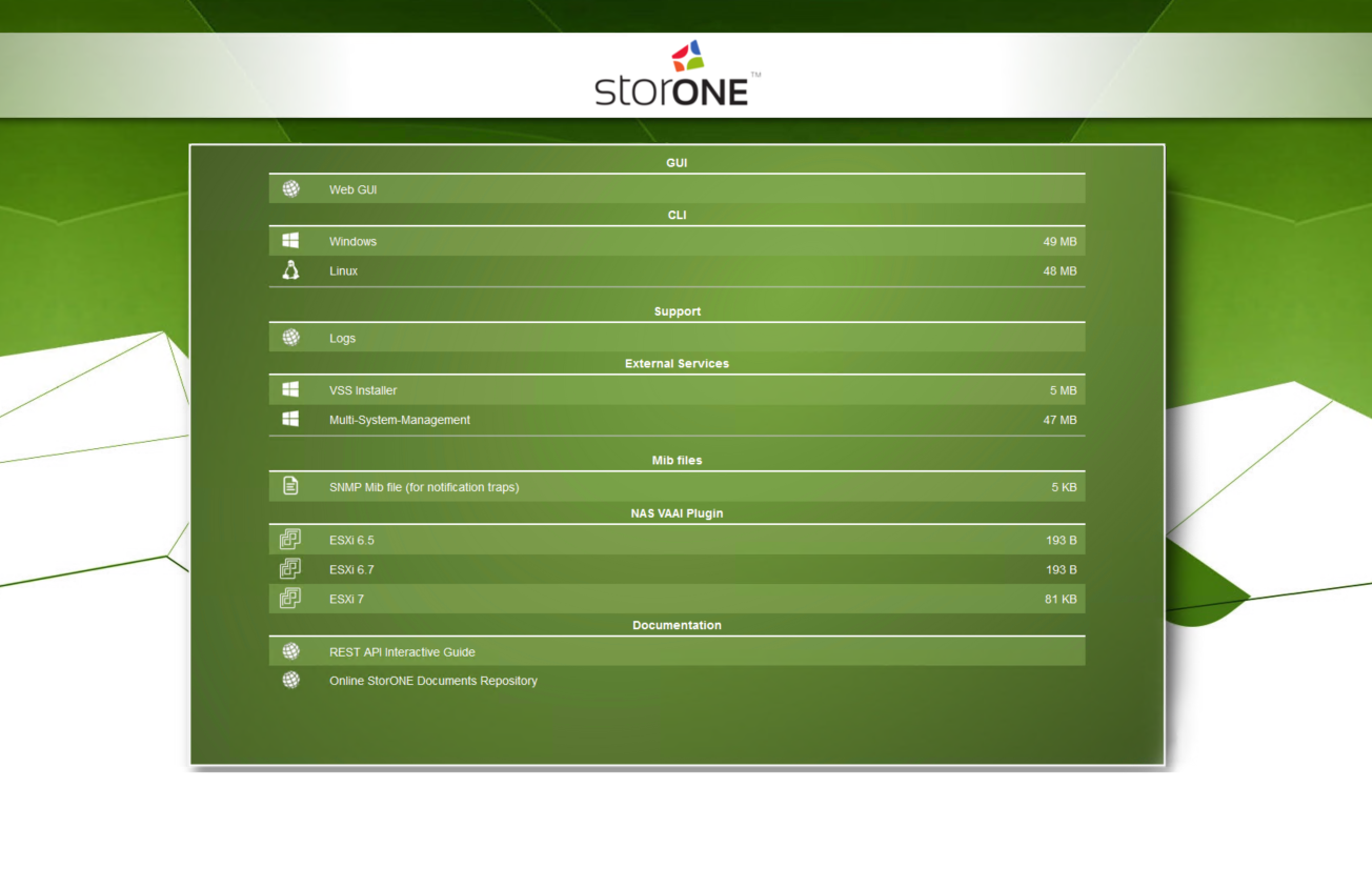 The web service page