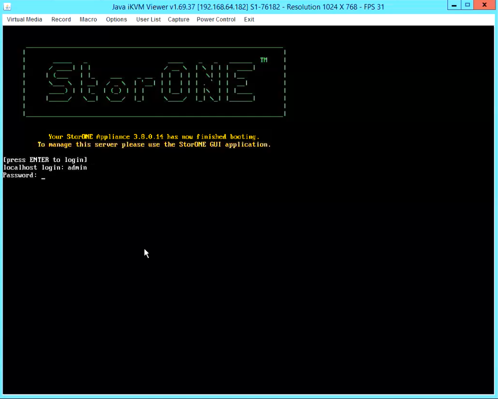 First boot to the S1 system